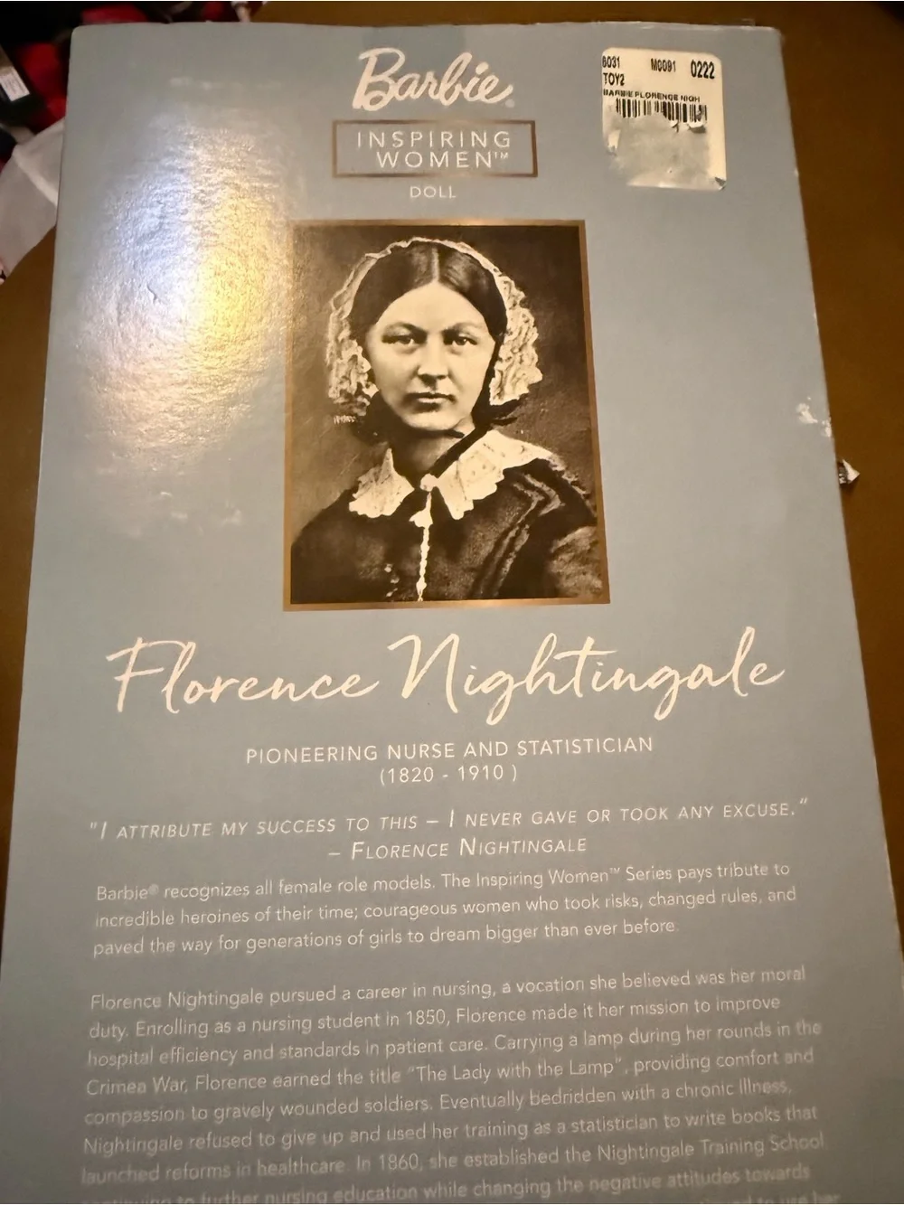 Barbie Inspiring Women Florence Nightingale Collectible Doll New Signature